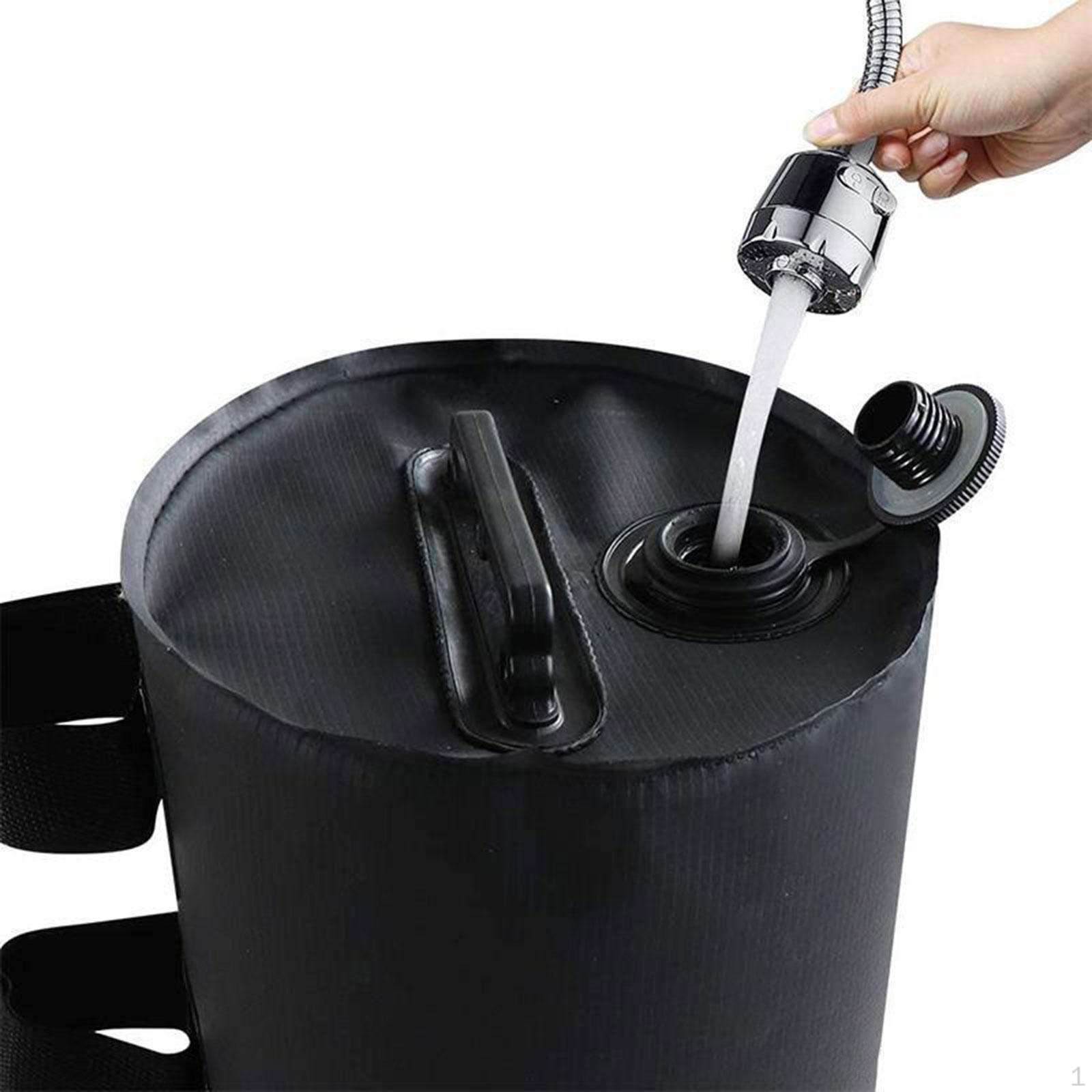 

Canopy Water Weight Bag Black Multiple Usages Portable PVC Windproof for Camping Garden Hiking Patio