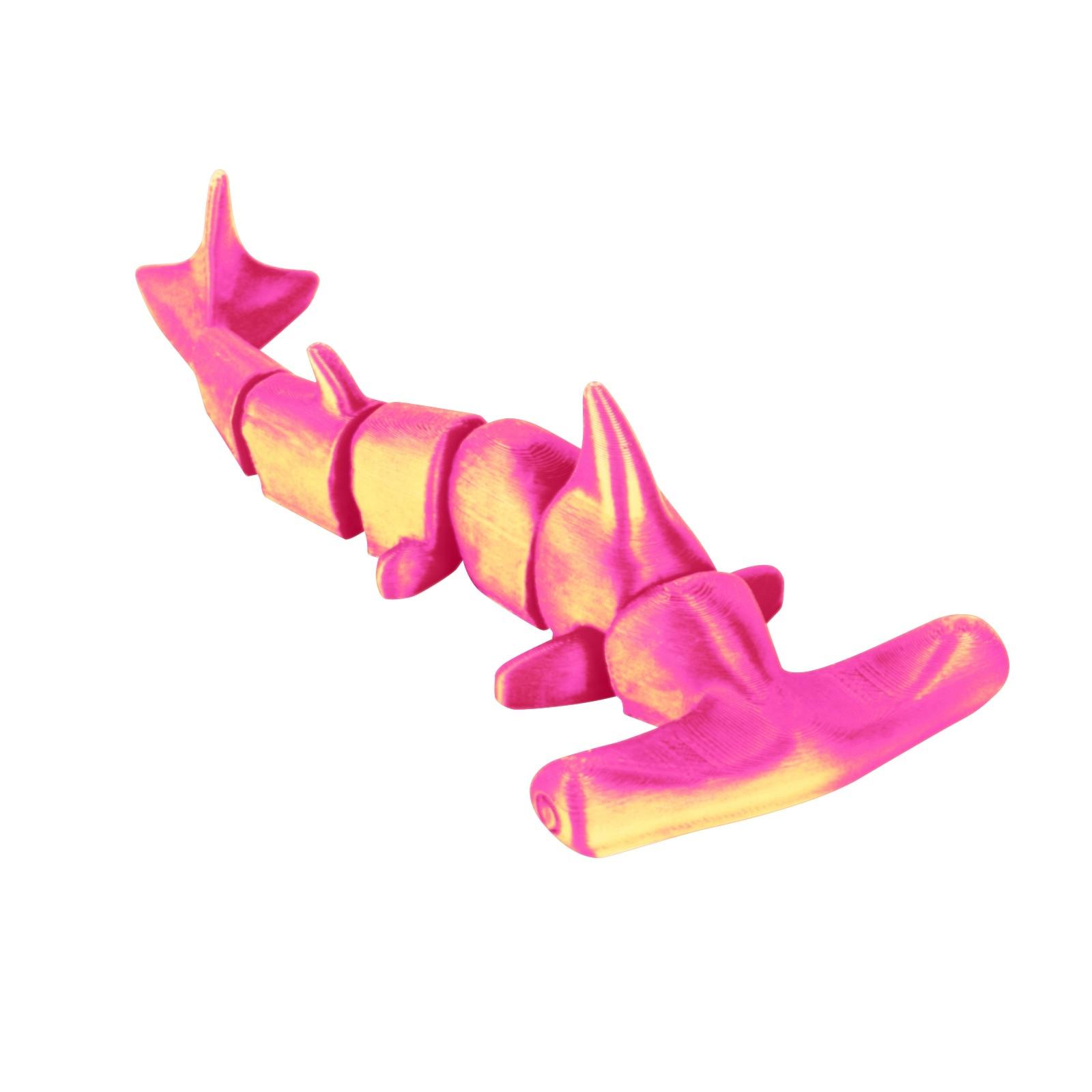 

3D-печатная шарнирная игрушка-молот-акула, креативная игрушка, декоративная шарнирная модель животного для взрослых и детей One Size