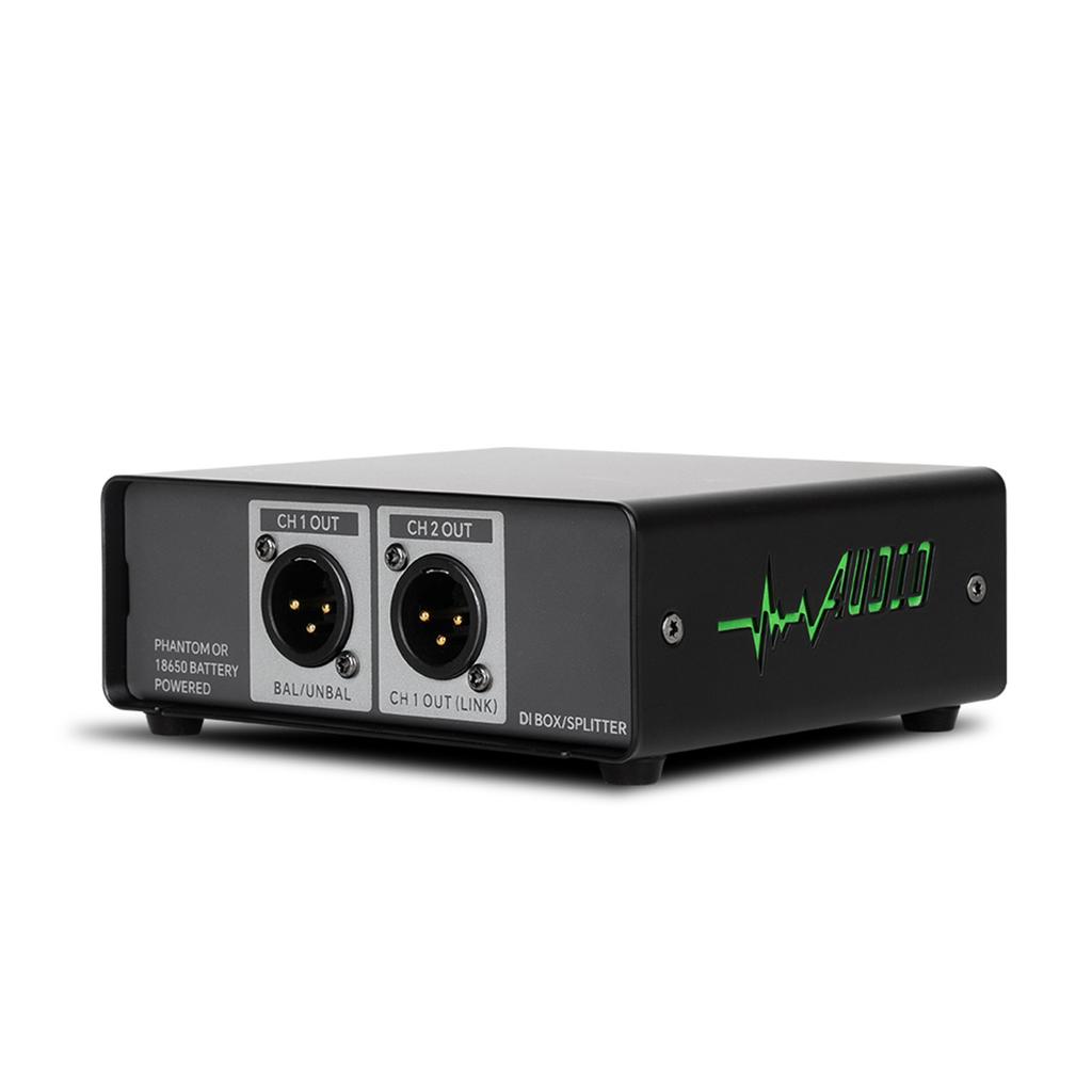 Active DI Box Dual Channel Balanced Sound Interface Signal Converter Ground Isolator Professional DI Direct Box for