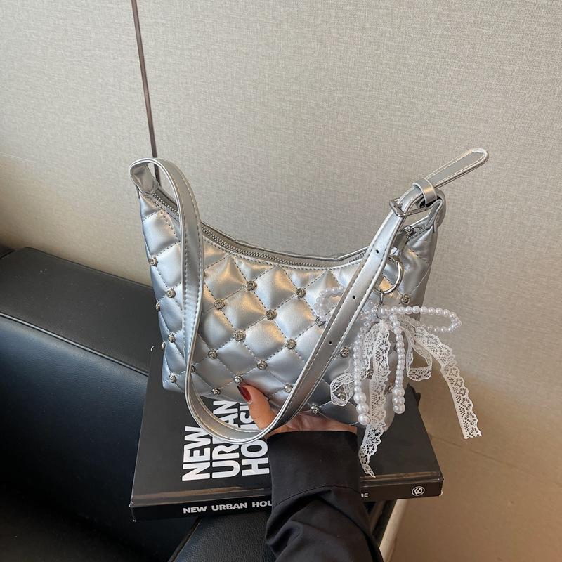 Nischen-Einschulter-Achseltasche, neue trendige Diamantketten-Handtasche, modische vielseitige Umhänge-Tragetasche