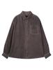 Burkeru Silky Dyed Long Sleeve Shirt Charcoal Gray