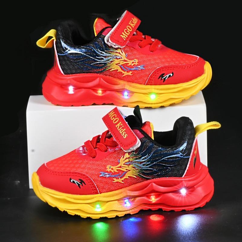 New Women Sneaker Fashion Simple Glow Kids Shoe LED Lights Breathable Comfort Boy Shoes Sports Classic Trend Autumn Casual Shoes
