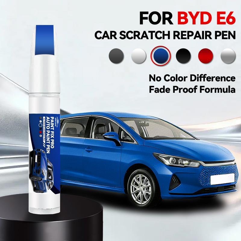 For BYD E6 Paint Repair Pen Touch Up Scratch Remover DIY Auto Accessories Black White Silver Gray Blue Red