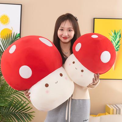 Creative Mushroom Plush Stuffed Animal Throw Pillow Toy Key Chain Gifts For Kids Home Sofa Decor Plant Plush Toy