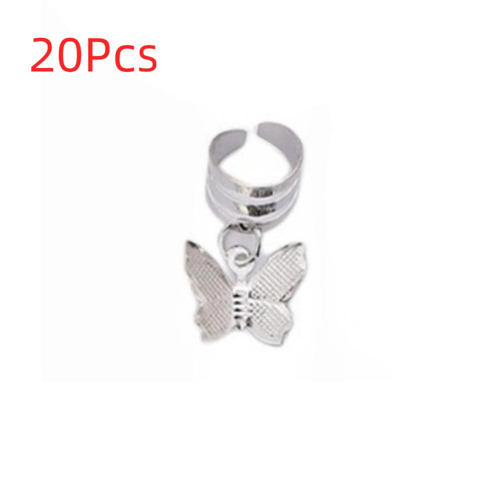 20Pcs Dread Locks Hollow Out Hair Ring Hair Braiding Hair Braid Tubes Dreadlocks Beads  Decor