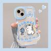 Applicable To Huawei P40 Mobile Phone Case Apple 14pro Summer Hair Dryer Cat and Dog Vivo/Xiaomi/oppo Dual Bracket