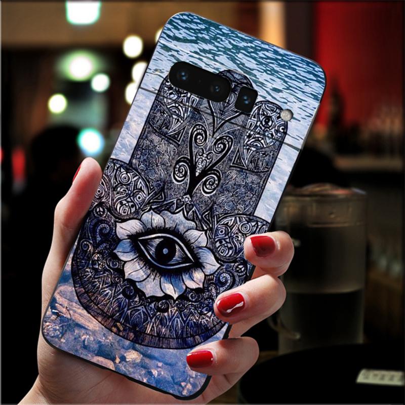 Phone Case For Google Pixel 10 9 Pro XL 9A 8 7 6 Pro Pixel 8A 7A 6A Pixel 8 7 6 5 Hamsa Hand of Fatima