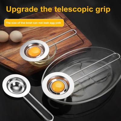 Egg White Separator Stainless Steel Egg Separator for Baking Long Handled