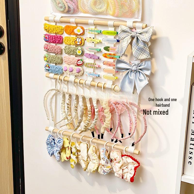 Kids' Hair Accessories Organizer: Wall-Hanging Display for Hair Ties, Headbands, Clips & Jewelry