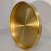 Multiple Sizes Polishing Brushed Texture Circle Shape Tray,Brass Tea Disc Home Cheese Food Plate,Snack Disc Table Decoration