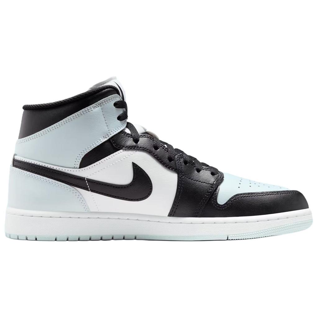 Jordan Air Jordan 1 Support Lightweight Mid top Vintage Basketball Shoes Men's Black White Blue DQ8426-002