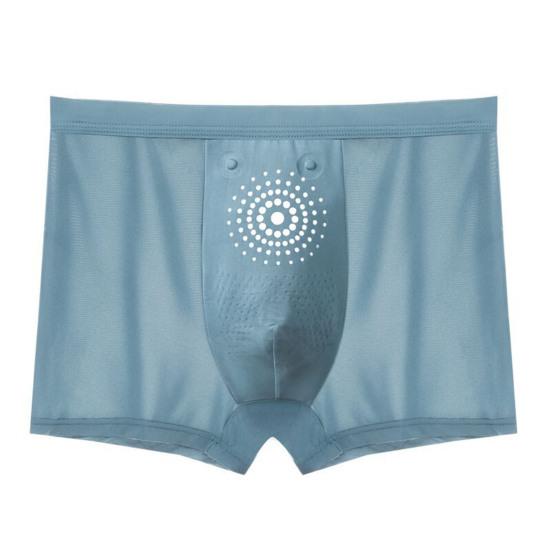 

Мужские трусы-боксеры, эластичные, средней посадки, U-образные, однотонные, дышащие, гладкие линии XL темно-синий