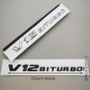 3D ABS Car Styling Logo V12 BITURBO Badge Side Fender Emblem Decal For  Benz S680 GLS600 AMG S65 SL65 G63 G65 Accessory