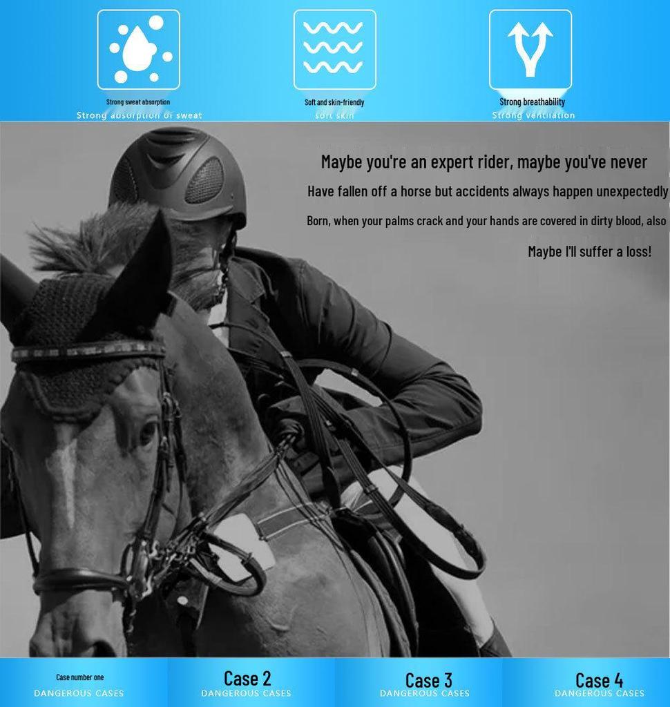 SD1075 Durable Microfiber Equestrian Gloves: Sun-Protected, Winter Thin, Ideal for Riding & Cycling.