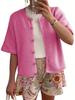 F 7701 3/4-Sleeve Knit Cardigan - New Trendy Design