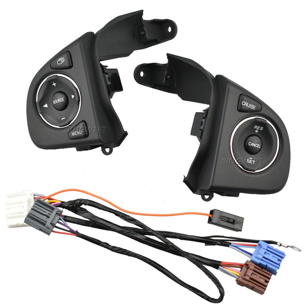 For Honda CRV 2012 -2016 Steering Wheel Control Switch Buttons Car styling Audio Radio Remote Cruise Control Button with cables 1-Switch plus cable