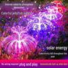 Decorative Solar Garden Light with Fiber Optic Jellyfish Design for Landscapes, Five-Layered Jellyfish String Light.