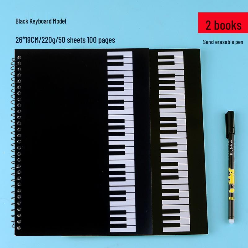 Large Space Loose-Leaf Music Staff Notebook for Piano Students - Professional Music Score & Theory