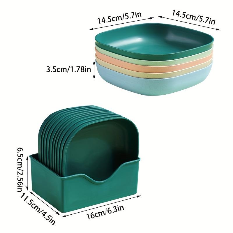 10 Plastic Plates Reusable Fruit Plates Washable Dessert Plates Multifunctional Snack Plates With Base