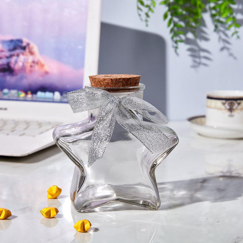 Creative Glass Bottle with Sand, Shells, Lucky Stars, Paper Cranes, and Rainbow Pentagrams