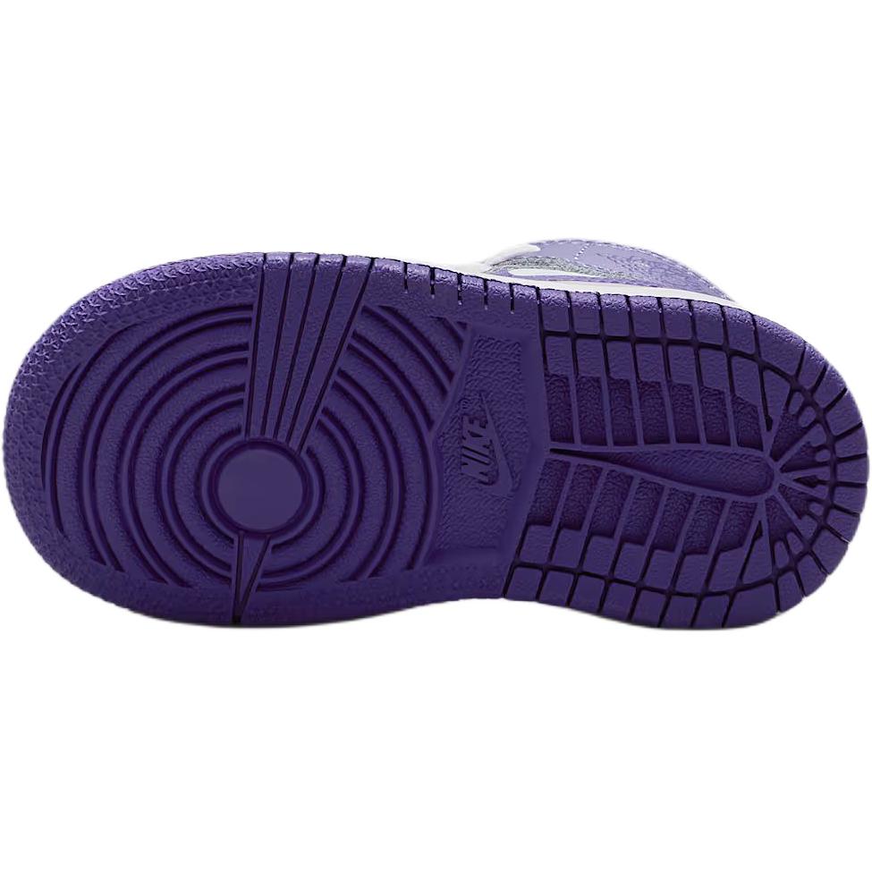 Air Jordan 1 Mid TD Dusty Amethyst Baby Sneakers Purple White Court-Purple DQ8425-500