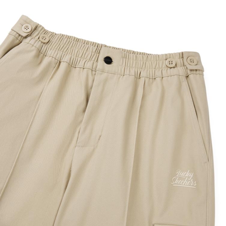 Skechers S-Color Solid Mid-Rise Straight Leg Casual Pants Women Bottoms Irish-Cream L124W029-028R
