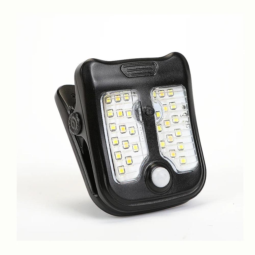 LED Solar Garden Outdoor Lights Clip Light Waterproof Motion Sensor Camping Lamp Rechargeable for Landscape Wall Decoration