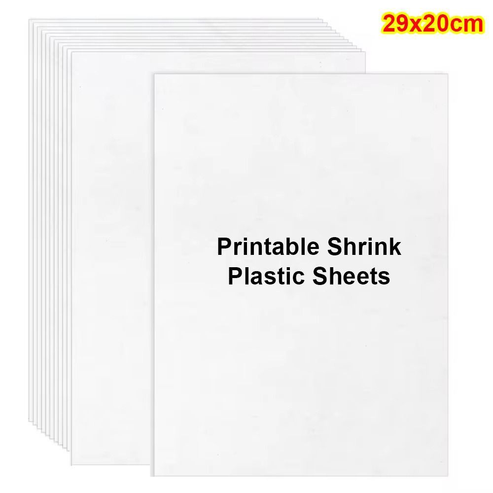 1Pcs Printable Shrink Plastic Sheets Translucent White Handmade Shrink Film 29x20cm Shrinky Art Papers for Inkjet Printer