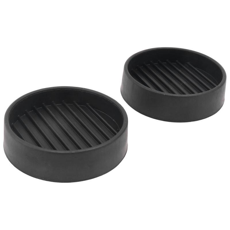 ABMH-4Pcs Round Rubber Furniture Caster Cups, Anti-Sliding Furniture Pads Bed Stopper Floor Protectors