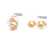 Stacked Cut Ear Clips No Piercing Jewelry Gold And White Gold Variants Comfort Wear All Day Ear Accessories