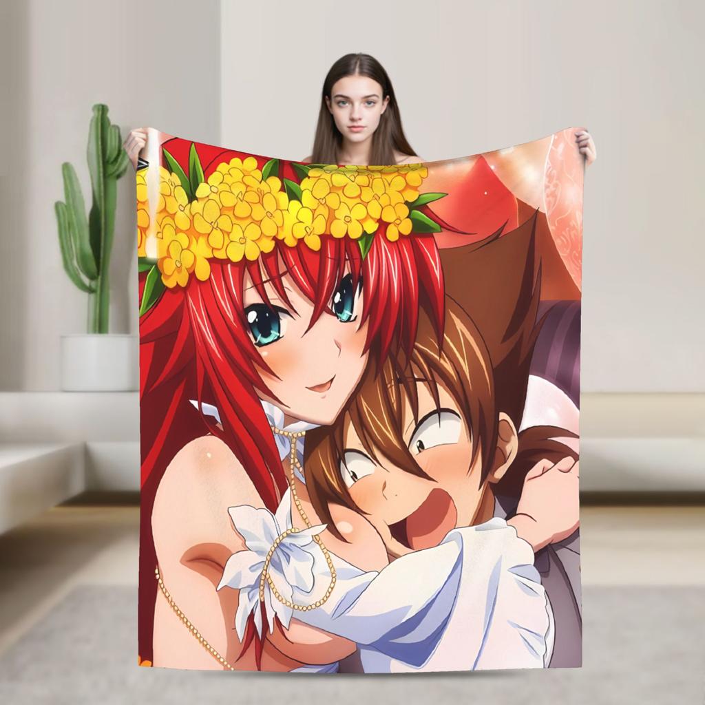 Warme weiche Decke Reise High School DxD Bettwäsche Überwürfe Flanell Tagesdecke für Sofa Sessel Lustige Schlafsofa Abdeckung