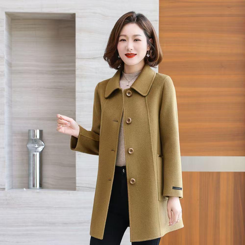 Manteau en laine pour femme petite taille 2025: Épais, court, style coréen, tendance