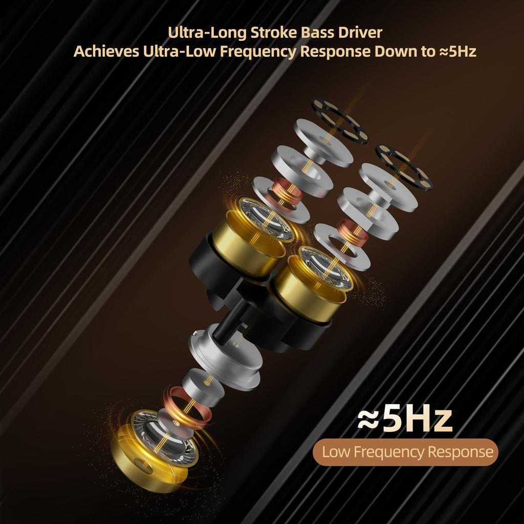 KZ Vader Pro In-Ear Monitor Earphones, Triple Dynamic Driver IEM with 4 Tuning Switches, Full Frequency Stereo Sound Clarity, Comfortable