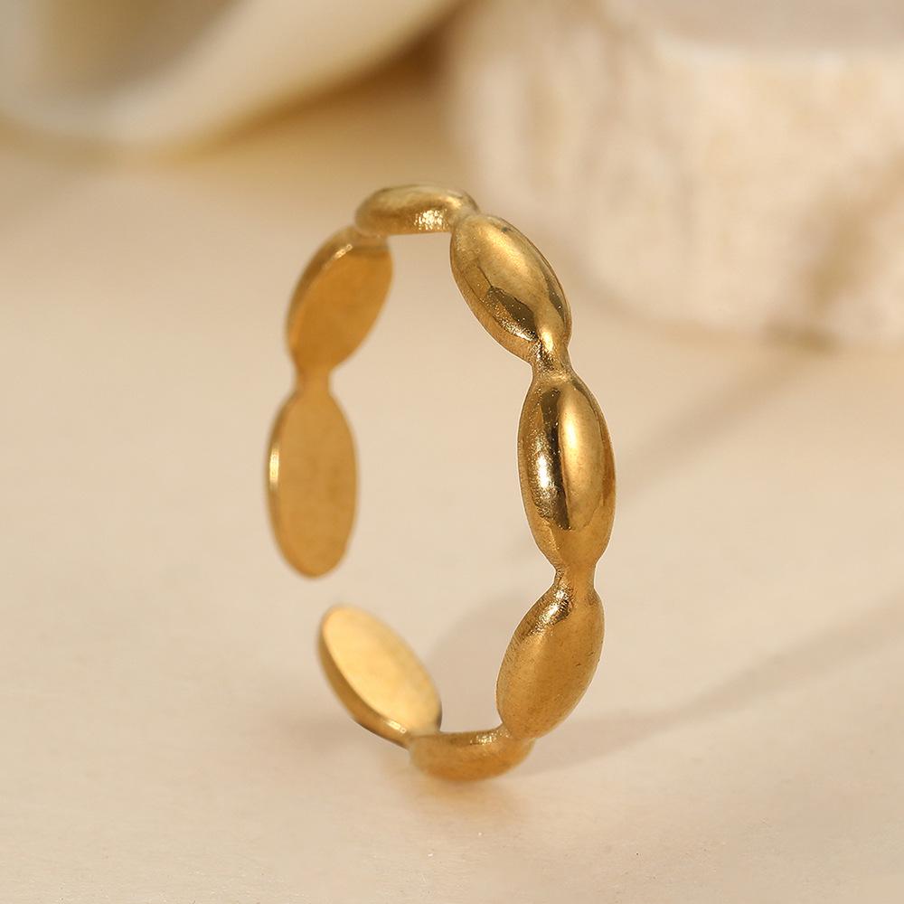 Bague Rétro Réglable en Acier Inoxydable Style Rue Transfrontalier pour Femme