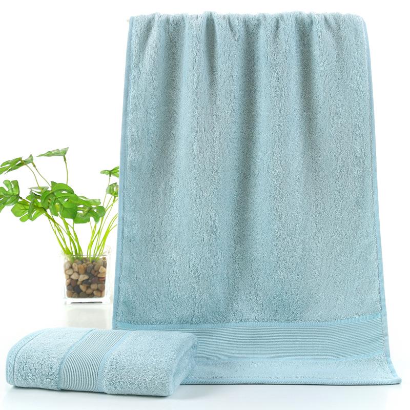 Soft Absorbent Bamboo Fiber Face Towel - Gift Option with Box 34*74cm синий