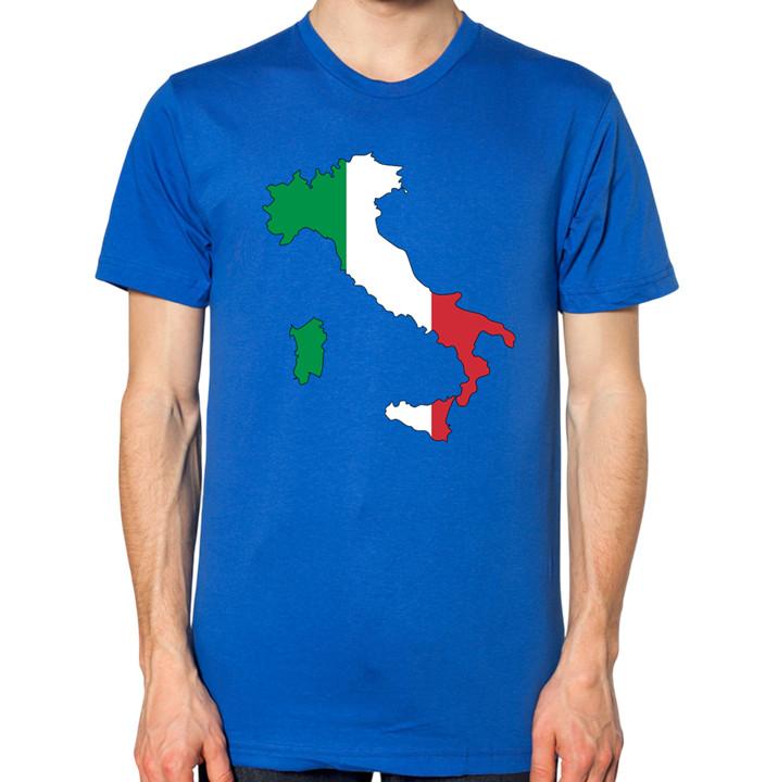 Italy Flag Map T-Shirt S