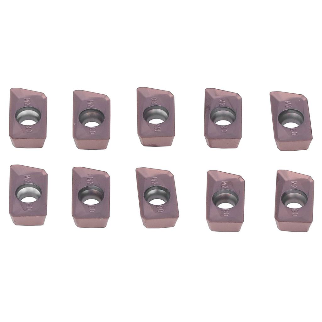 10 Pcs Lathe Turning Inserts Carbide Fast Cutting Speed CNC Milling Inserts with Multi Layer Coating(APMT1604PDERM2 )
