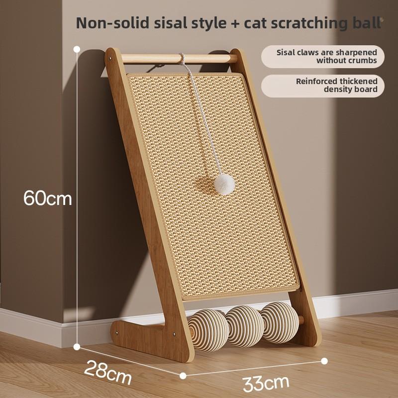 Cat Scratching Board Does Not Drop Debris Vertical Wear-resistant Cat Scratching Pad Cat Scratching Column Sword Hemp Rope Cat Toy