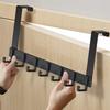 Hooks Over The Door 6 Hooks Clothes Coat Hat Towel Hanger Home Bathroom Organizer Rack Holder Door Hang Quick Installation