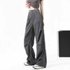 Riveted Overalls Women's Autumn and Winter New Velvet High-waisted High Street Vibe Sports Wide-leg Casual Pants