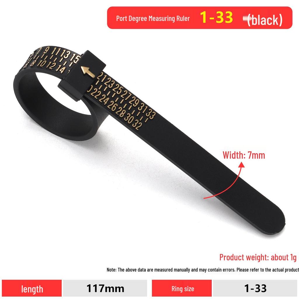 Portable Finger Ring Size Measuring Tape - Soft & Flexible Ruler for Accurate Finger Circumference Measurement