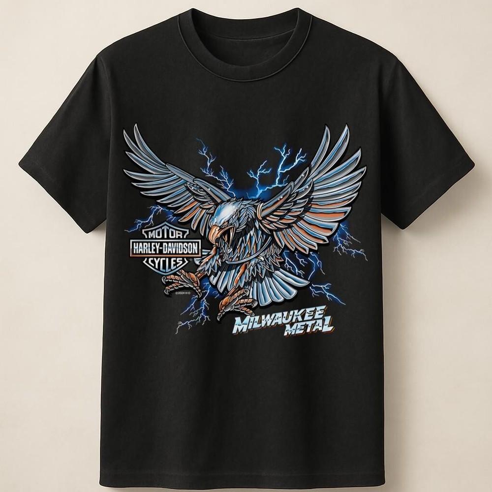 Motor Eagle Ride with Lightning Power Unisex T-Shirt Unisex T-Shirt XXL