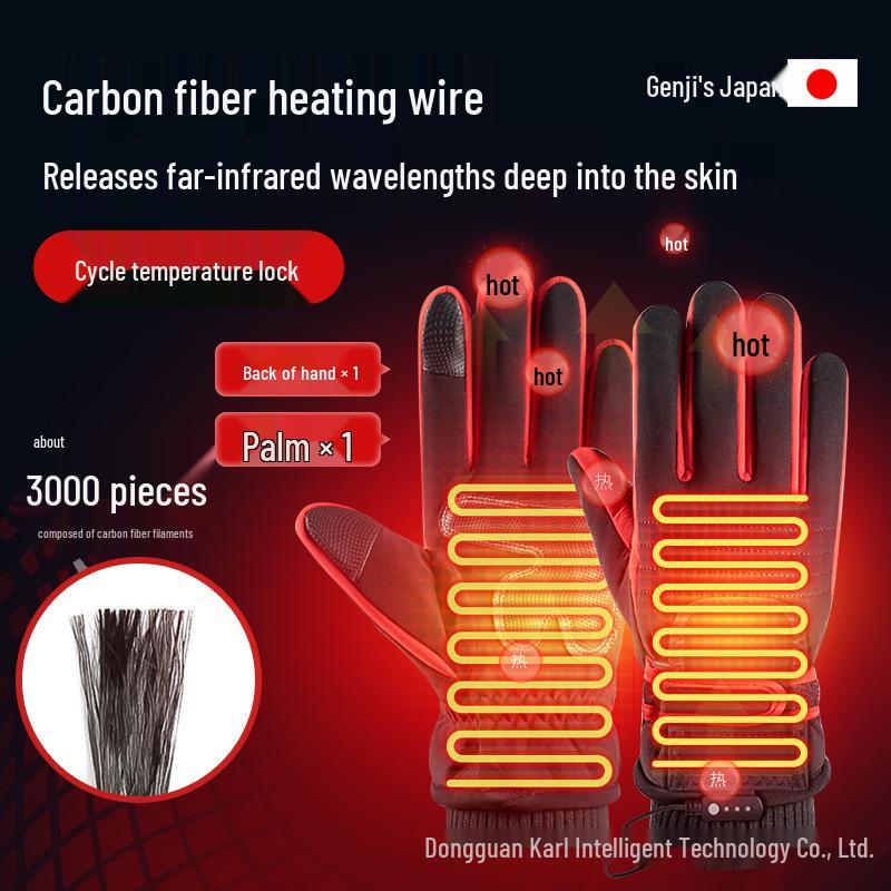 Electric Heated Rechargeable Gloves - Anti-Cold, Thick, for Men & Women, Ideal for Outdoor and Motorcycle Use.