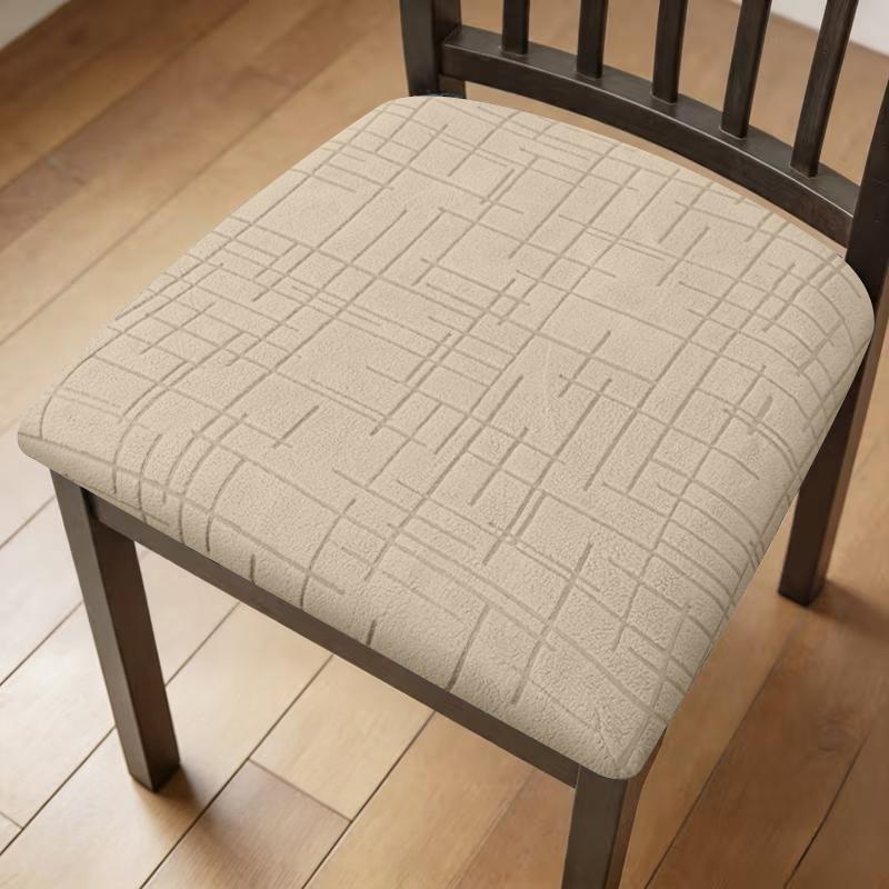 1-6Pcs Universal Dining Chair Covers Removable Cushion Seat Protectors Four Season Home Use Non-Slip