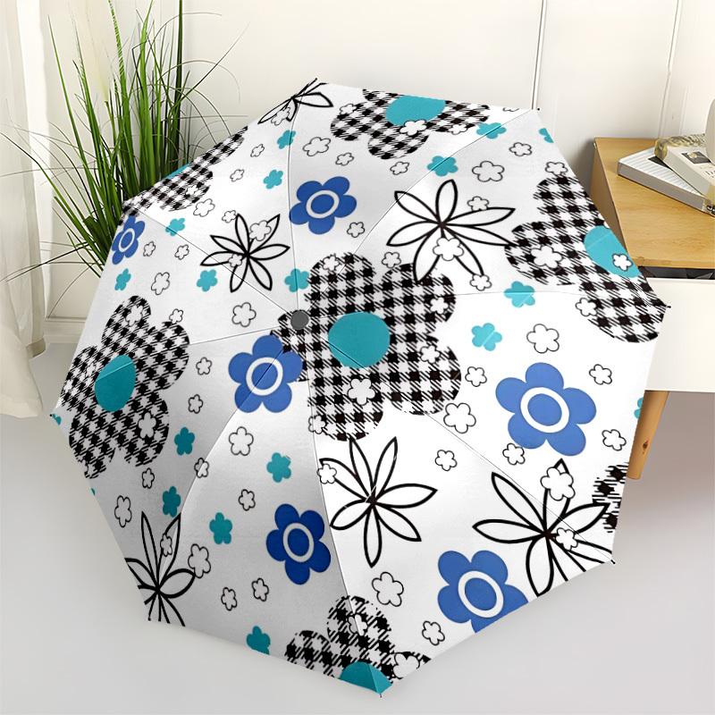 

1pc Floral Pattern Automatic Umbrella Portable Home Essential Umbrella, Iron Umbrella Structure Suitable for All Seasons yy251123122