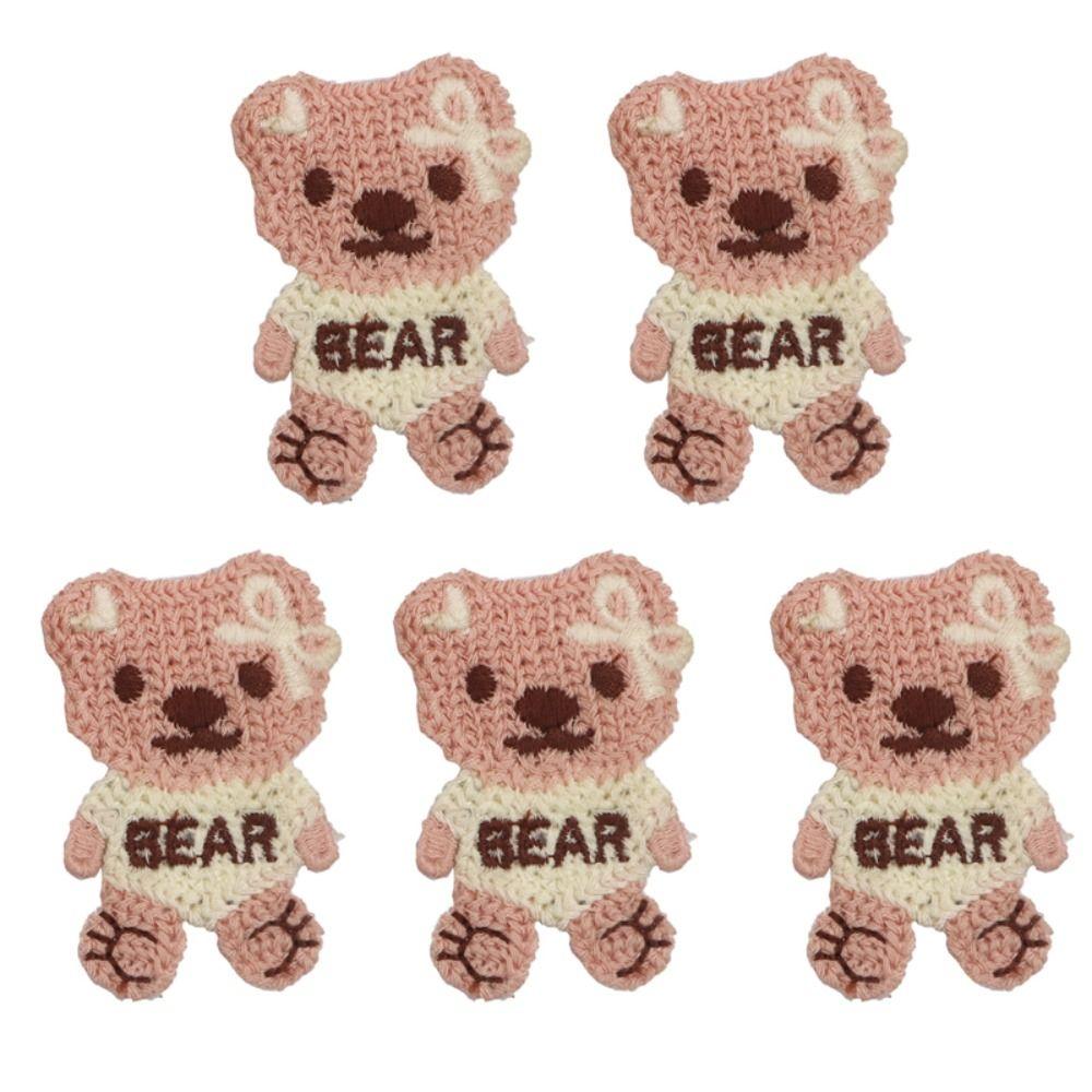 Mini For Clothes Cartoon Clothes Decoration Animal Bear Embroidery Stickers Appliques Patch Badge