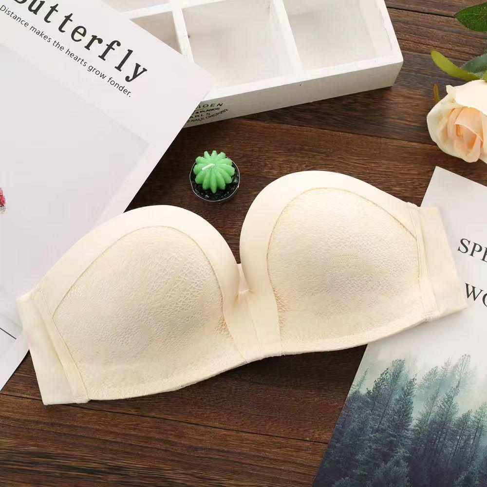 

Бюстгальтер без бретелей пуш-ап невидимий нековзкий для весіль - без кісточок, ідеальний для літа 38B