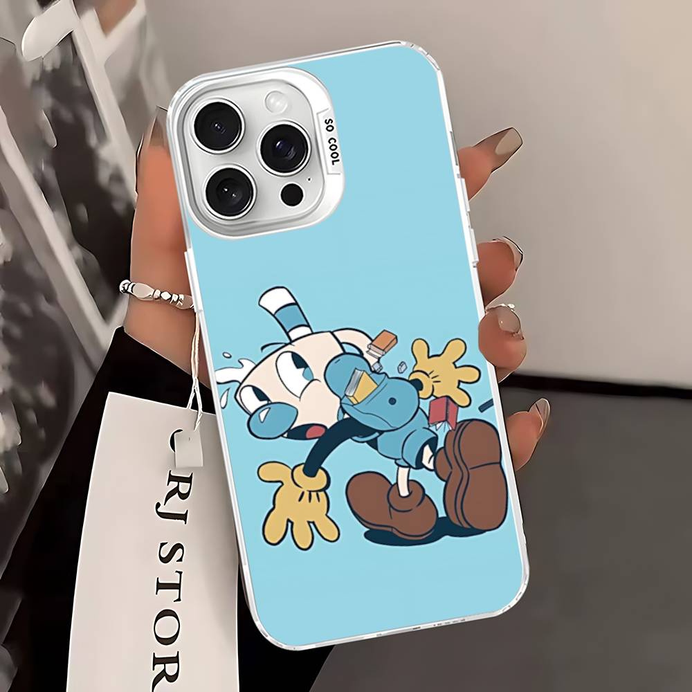 Comedy Animation C-Cuphead Cartoon Phone Case For IPhone 17 16 15 14 13 Pro 12 11 Pro Max PLUS Color Back Cover