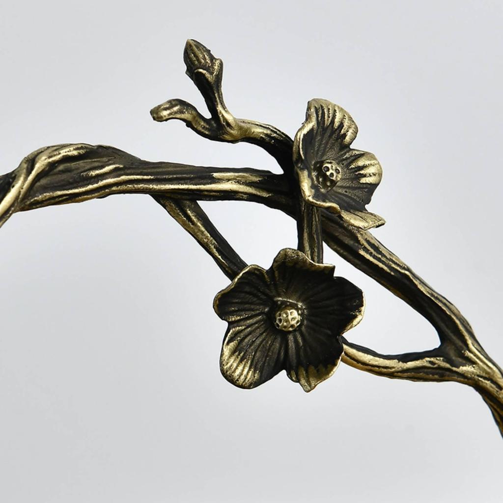 Metal Fruit Bowl with Handle Floral Decorative Centerpiece Vintage-Style