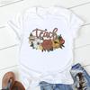 Hot Selling Women's Top Hot Selling Love Personality Pattern Printed Short-sleeved T-shirt Women Summer polyester fabric